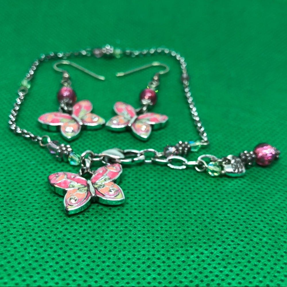 Brighton Butterfly Earrings and Bracelet/Anklet